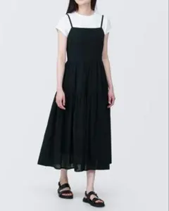 【新品未使用】無印良品 MIJI＊キャミソールワンピース　ブラック