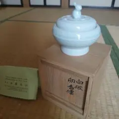 茶道具 官窯分院 清正木人造 高麗青磁象嵌菊雲鶴文面取茶入 - メルカリ