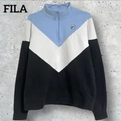 FILA フィラ　ハーフジップ　スウェット　トレーナー　古着