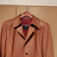 Aquascutum ブラウンレザーコート