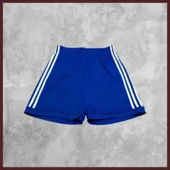 adidas アディダス 刺繍ロゴ ショートパンツ AEROREADY ブルーL