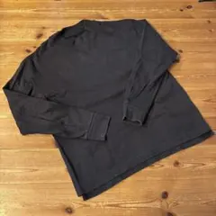 無印良品 メンズS-M ネイビー 長袖クルーネックカットソー