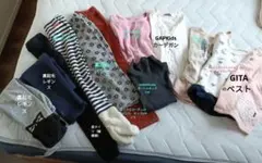 キッズ秋冬服セット トレーナー、カーディガン・レギンスなど12点セット