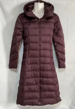 パタゴニア 超ロングダウン XSサイズ エンジ色 丈110センチ