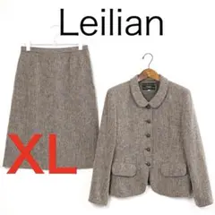 H4993◾️レリアン　ツイードウール　スカートスーツ　セットアップ