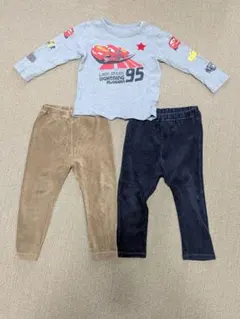 カーズ長袖シャツ ユニクロ レギンスパンツ セット 90