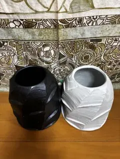 小原流　陶器 2個セット ブラック＆ホワイトのサムネイル