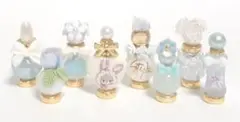 ミニチュア 香水 うさぎさん ブルー×ホワイト セット 18 ドールハウス 小物