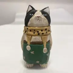 木彫り 手彫り 猫 ネコ 置物 インテリア 工芸品 インテリア雑貨