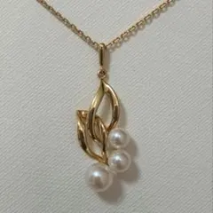 御木本 ミキモト MIKIMOTO K18 ベビーパール　ペンダントネックレス