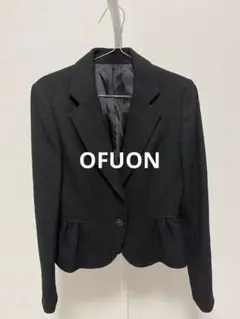 ofuon オフオン　テーラードジャケット ブラック サイズ38 ラメデザインのサムネイル