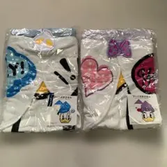 ドナルドダック・デイジーダック フード付きタオル2枚セット