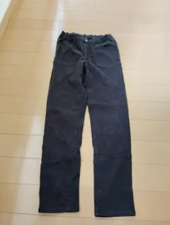 【UNIQLO】キッズ デニムパンツ160cm 長ズボン 男女兼用子供服ブラック