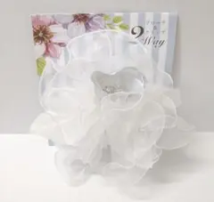 コサージュ ホワイト 2way セレモニー 入学式 卒業式 フォーマル Juno