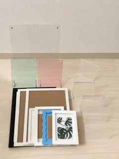 환영 공간 사진 프레임 액자 묶음 판매 16점 이젤 포함