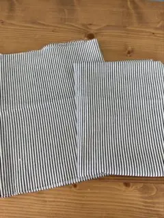 ヒッコリーデニム コットン生地ストライプハギレ 2枚セット 2