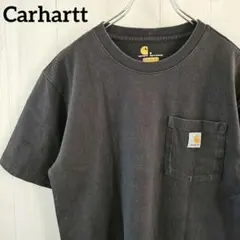 カーハート☆Carhartt 半袖 ポケット付き Tシャツ S 黒 0014