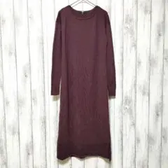 UNIQLO ユニクロ (M)　メリノブレンド ボートネック ワンピース
