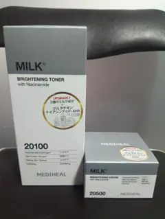 MEDIHEAL MILK BRIGHTENING 化粧水・クリームセットのサムネイル