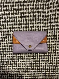 イルビゾンテ クロコ型押し ラベンダーレザーコインケース