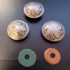 インディアンヘッドコンチョ 3個セット