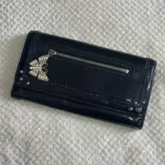 ANNA SUI アナスイ 長財布 ブラック 蝶モチーフ
