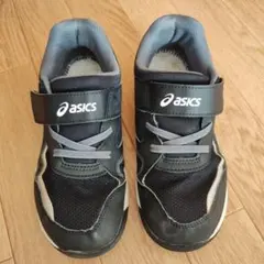 ASICS スニーカー ブラック/グレー ベルクロ