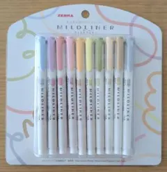 ZEBRA　 MILDLINER マーカー　10色セット