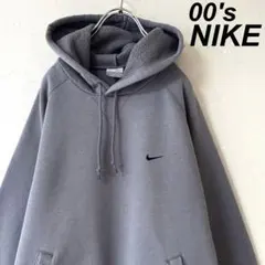 古着 00's ナイキ ラグラン スウェット パーカー ソリッドグレイ