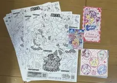 キミとアイドルプリキュア 映画 入場者プレゼント 色紙風カード　チケット風カード