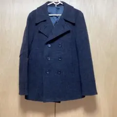 無印良品　ピーコート ダブルボタン　ダークグレー　L