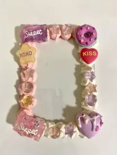 ピンク×パープル系＊スイーツ＊ホイップデコ　硬質トレカケース