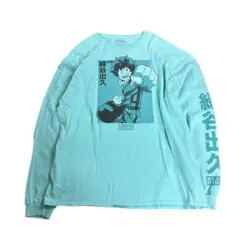 アニメTシャツ　長袖　ヒロアカ　緑谷出久　デク　　ロンT XL 古着　8Ba