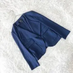 《エポカ》 (38) ボタンレスジャケット 日本製 ストレッチ オフィカジ 上品