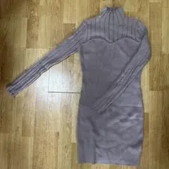 GYDA ベアデザインニットタイトワンピース