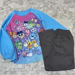 【新品タグ付】たまごっちパラダイス 光るパジャマ 120 年中素材 長袖長ズボン