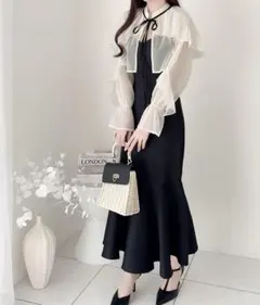 【美品】キャミワンピース　マーメイドワンピース