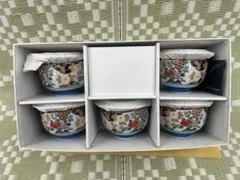 花柄陶器湯飲み4個セット