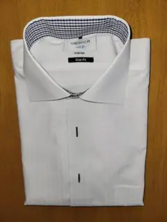 ORIHICA スリムフィット ホワイトシャツ L(41-86)