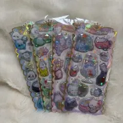 【即日発送】クラックス キラキラウォーターシール 4枚セット