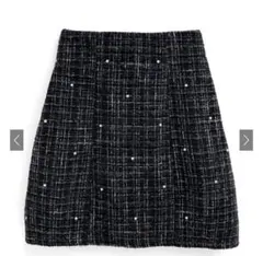 【期間限定値下げ】GRL インパン裏地付ツイードビジューミニスカート