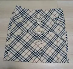 バーバリーブルーレーベル　ノバチェック　　ミニスカート
