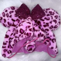 ディズニー ミニー ファンキャップ ヒョウ柄 レオパード柄 ピンク