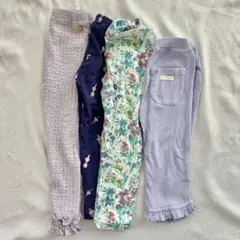 キッズ レギンスセット 春夏秋用レギンス バレエ プティマイン GAP 110紫