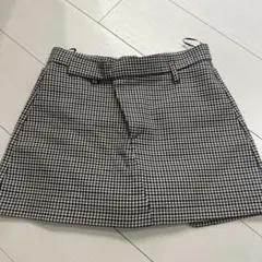 ZARA チェック スコート 千鳥柄