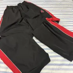 ウォームアップパンツ 黒/赤 コンバース星マーク付き
