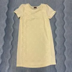 値下げ！授乳口付きレースワンピース 半袖 アイボリー マタニティMのサムネイル