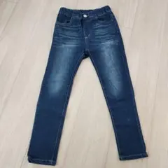 ダークブルースリムフィット長ズボン