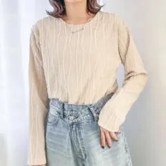 【匿名発送】LOWRYSFARM ジャガードフリンジLS