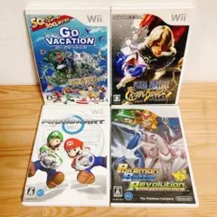 【Wiiソフト】4本セット62 ポケモン マリオカート FF ゴーバケーション